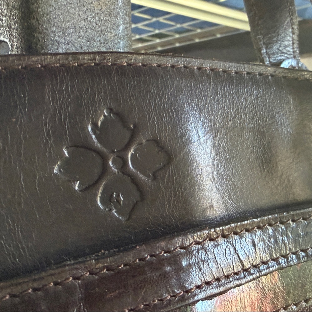 Patricia Nash Red Floral Leather Shoulder Bag - Picture 8 of 10